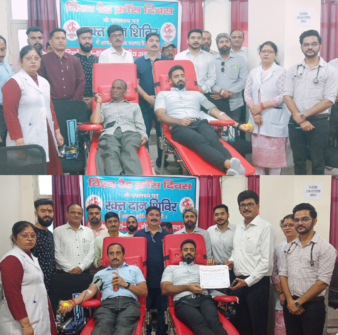 Blood donation camp organized in Una on World Red Cross Day